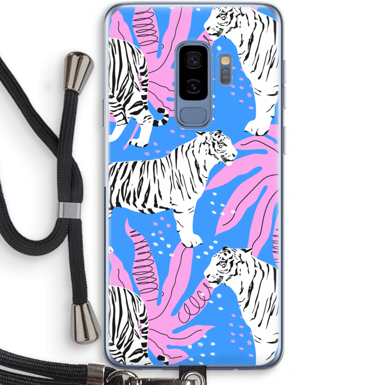 Tijger: Samsung Galaxy S9 Plus Transparant Hoesje met koord