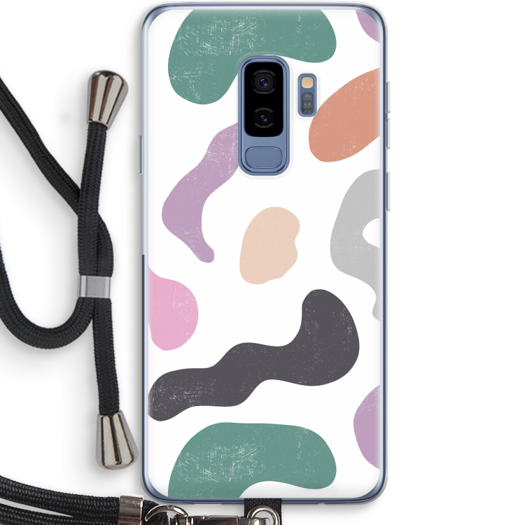 Memphis Shapes: Samsung Galaxy S9 Plus Transparant Hoesje met koord