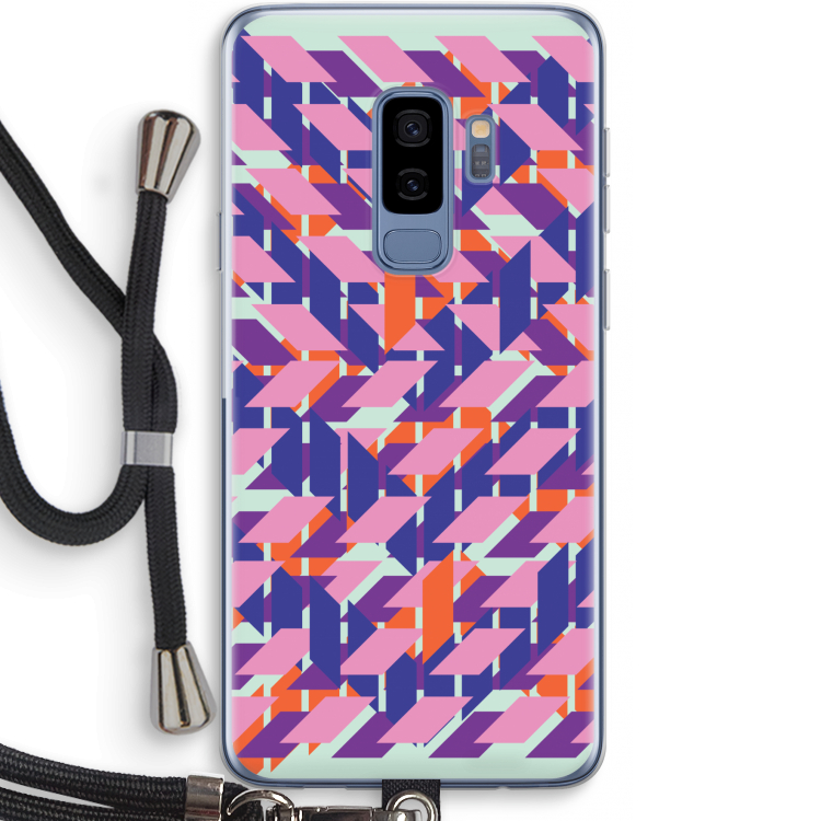 Skew Blush 3: Samsung Galaxy S9 Plus Transparant Hoesje met koord