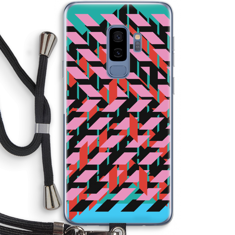Skew Blush 2: Samsung Galaxy S9 Plus Transparant Hoesje met koord