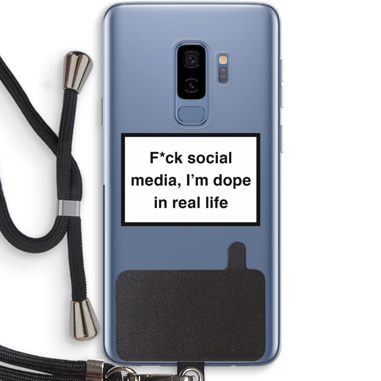 I'm dope: Samsung Galaxy S9 Plus Transparant Hoesje met koord