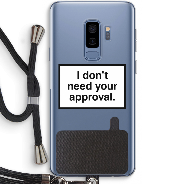 Don't need approval: Samsung Galaxy S9 Plus Transparant Hoesje met koord
