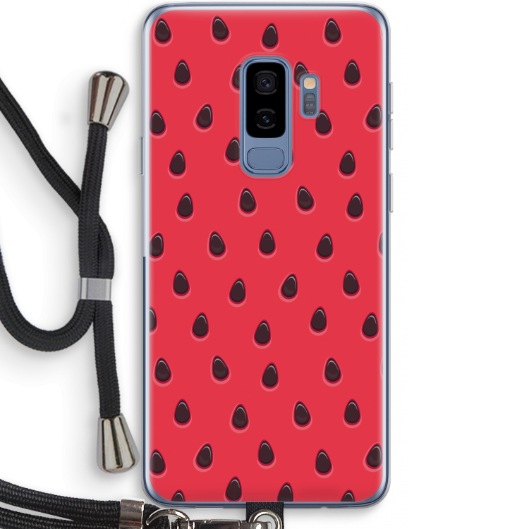 Watermelon: Samsung Galaxy S9 Plus Transparant Hoesje met koord