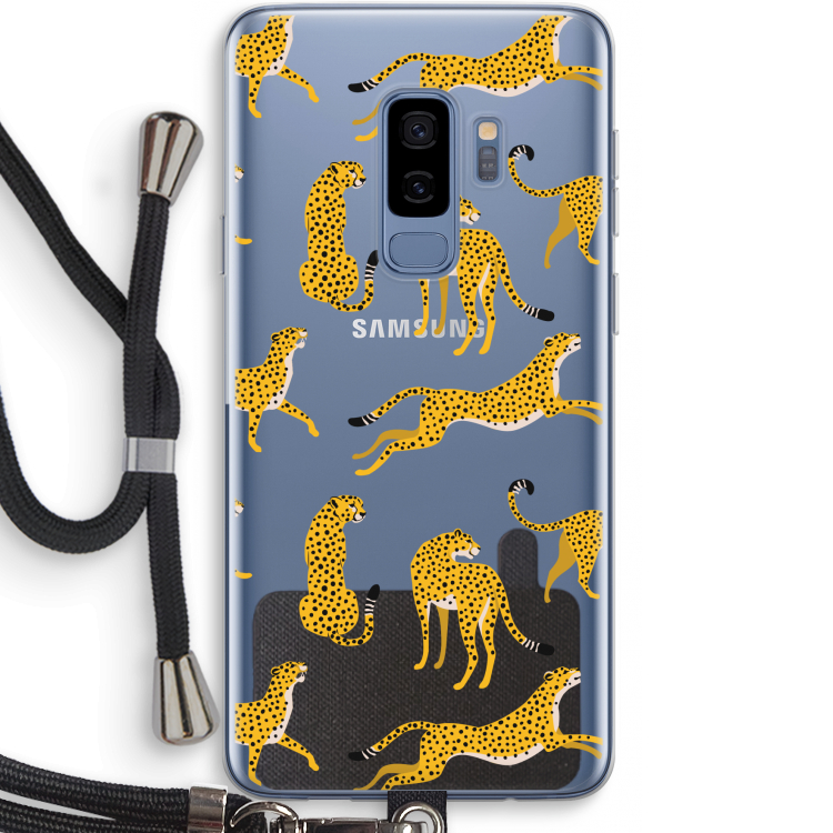 Luipaard: Samsung Galaxy S9 Plus Transparant Hoesje met koord