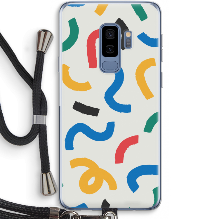 Illustratieve pop 2: Samsung Galaxy S9 Plus Transparant Hoesje met koord