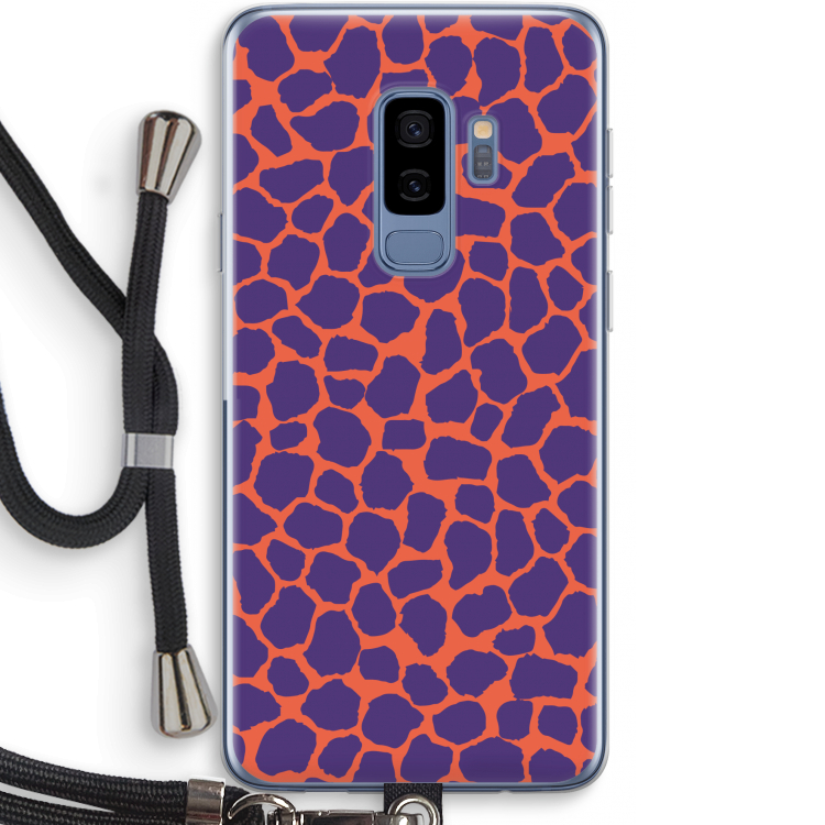 Purple Giraffe: Samsung Galaxy S9 Plus Transparant Hoesje met koord