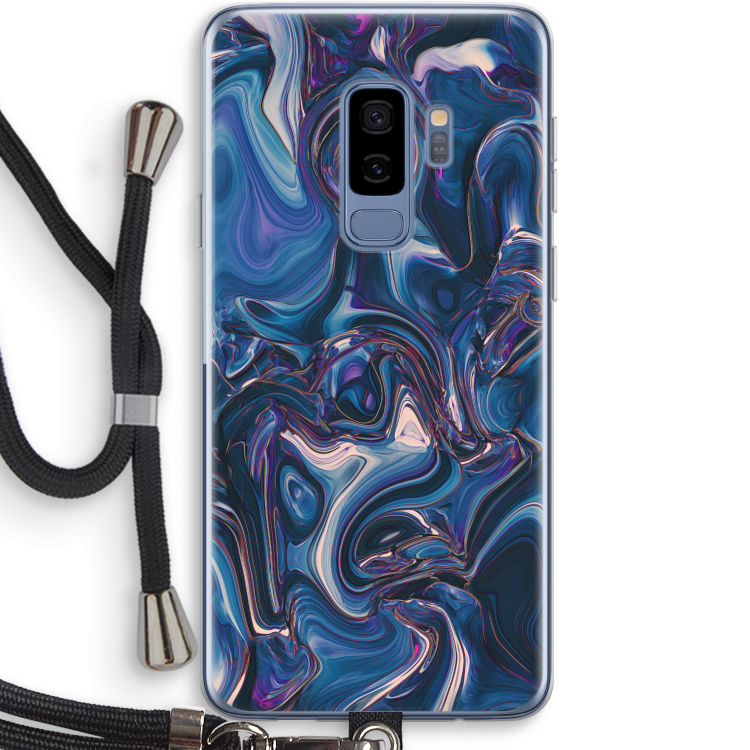 Mirrored Mirage: Samsung Galaxy S9 Plus Transparant Hoesje met koord