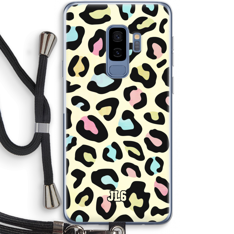 Leopard pattern: Samsung Galaxy S9 Plus Transparant Hoesje met koord