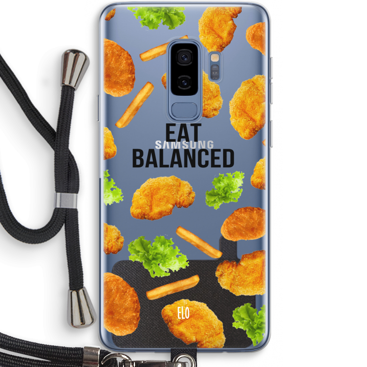 Eat Balanced: Samsung Galaxy S9 Plus Transparant Hoesje met koord
