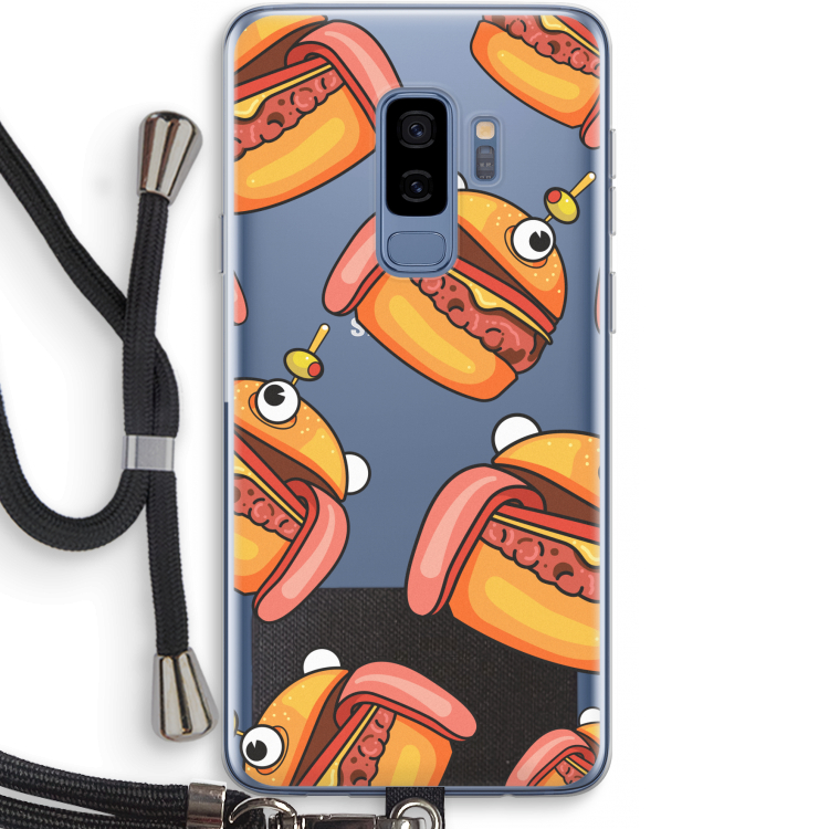 Hamburger: Samsung Galaxy S9 Plus Transparant Hoesje met koord
