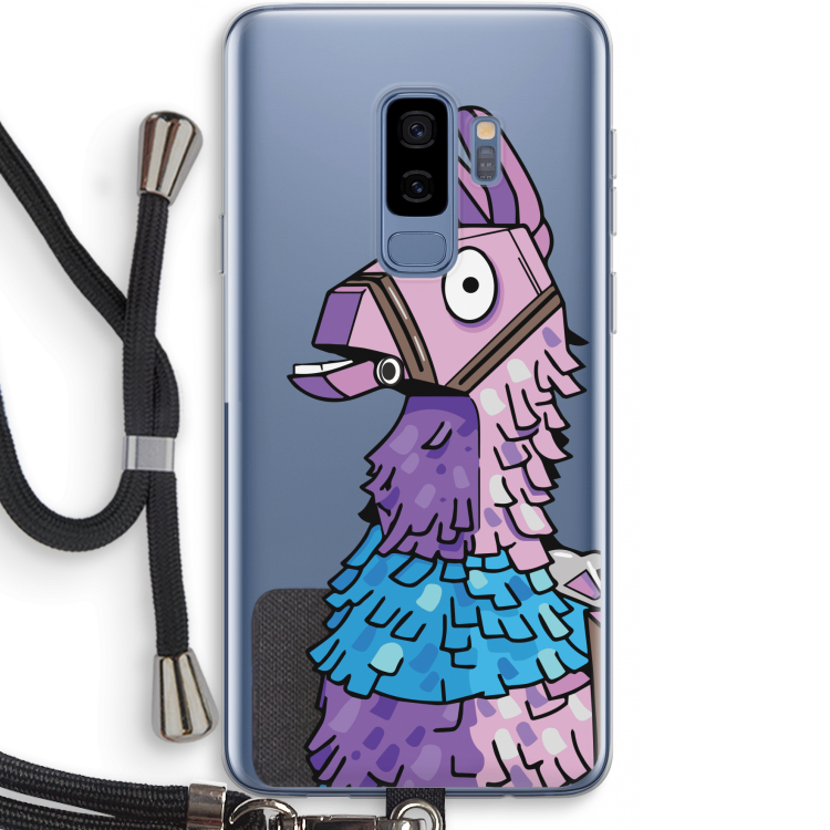 Lama: Samsung Galaxy S9 Plus Transparant Hoesje met koord