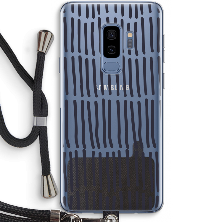 Moroccan stripes: Samsung Galaxy S9 Plus Transparant Hoesje met koord