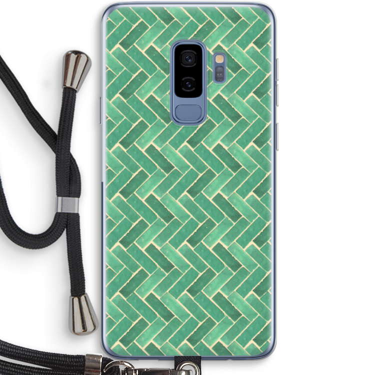 Moroccan tiles 2: Samsung Galaxy S9 Plus Transparant Hoesje met koord