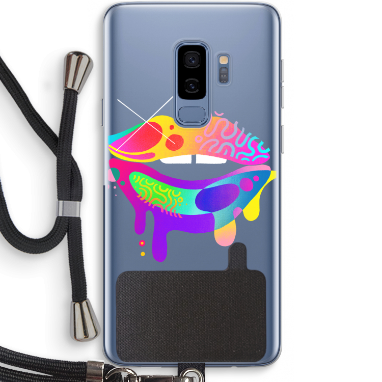 Lip Palette: Samsung Galaxy S9 Plus Transparant Hoesje met koord
