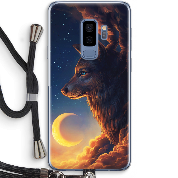 Night Guardian: Samsung Galaxy S9 Plus Transparant Hoesje met koord
