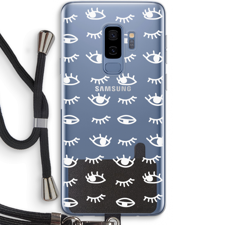 Eye pattern #3: Samsung Galaxy S9 Plus Transparant Hoesje met koord