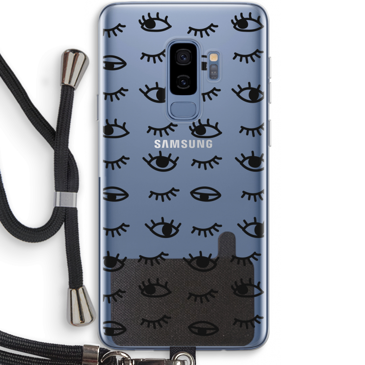 Eye pattern #2: Samsung Galaxy S9 Plus Transparant Hoesje met koord