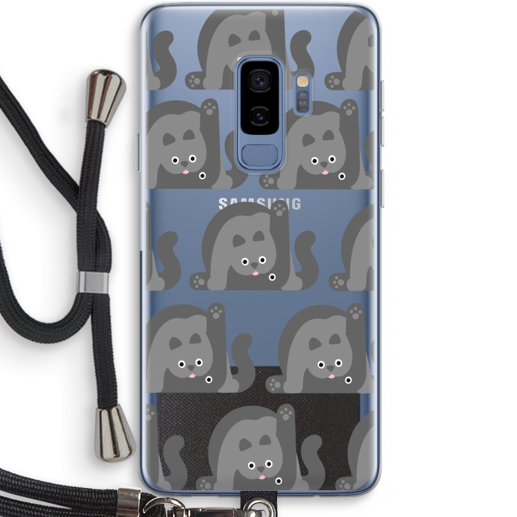 Cats: Samsung Galaxy S9 Plus Transparant Hoesje met koord