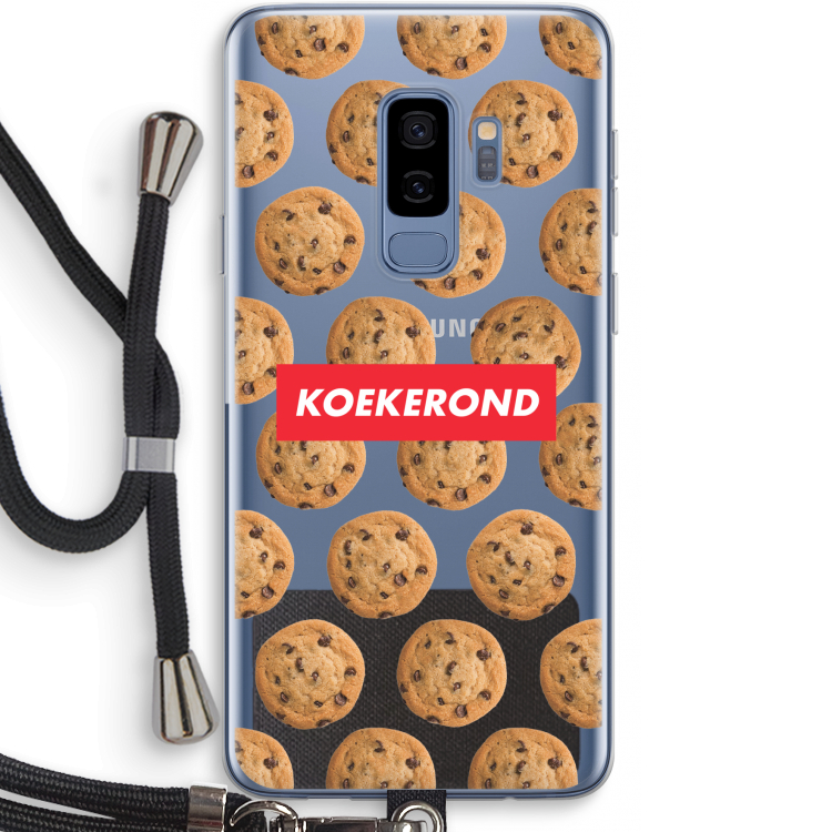 Koekerond: Samsung Galaxy S9 Plus Transparant Hoesje met koord