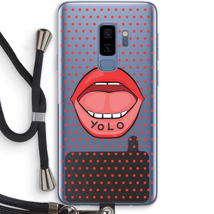 Yolo Denise: Samsung Galaxy S9 Plus Transparant Hoesje met koord