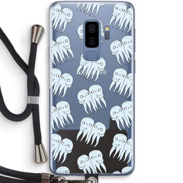 Octopussen: Samsung Galaxy S9 Plus Transparant Hoesje met koord