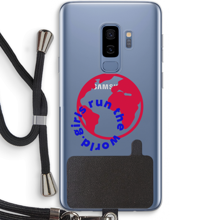 Run The World: Samsung Galaxy S9 Plus Transparant Hoesje met koord
