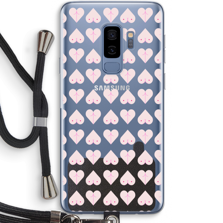 Ass 'n Titties: Samsung Galaxy S9 Plus Transparant Hoesje met koord