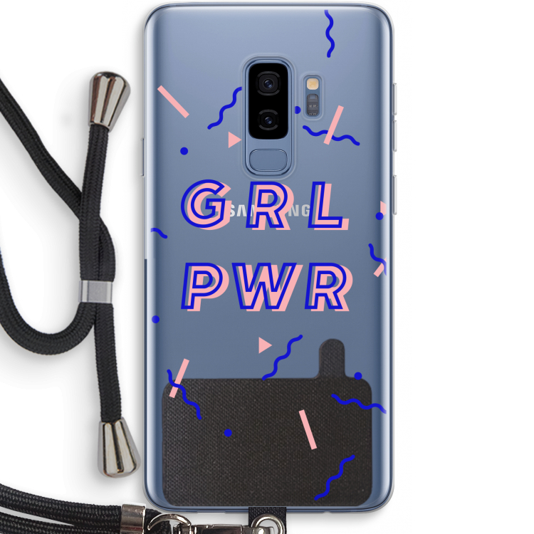 GRL PWR: Samsung Galaxy S9 Plus Transparant Hoesje met koord