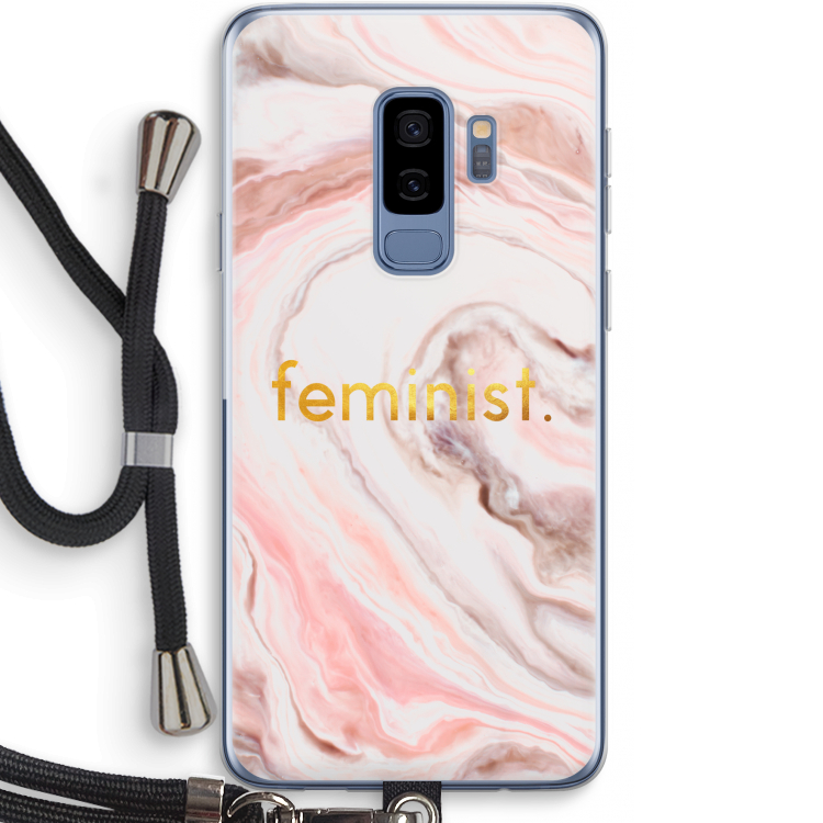 Feminist: Samsung Galaxy S9 Plus Transparant Hoesje met koord