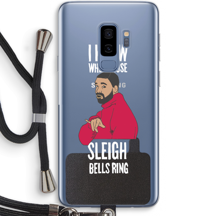Sleigh Bells Ring: Samsung Galaxy S9 Plus Transparant Hoesje met koord