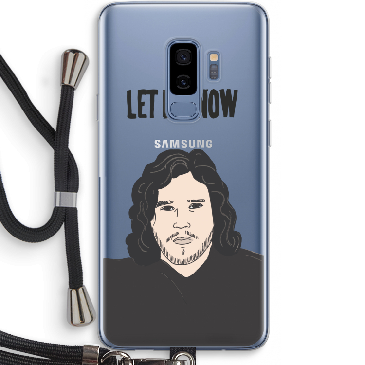 Let It Snow: Samsung Galaxy S9 Plus Transparant Hoesje met koord