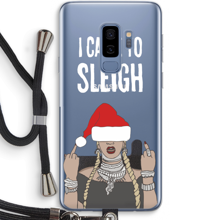Came To Sleigh: Samsung Galaxy S9 Plus Transparant Hoesje met koord