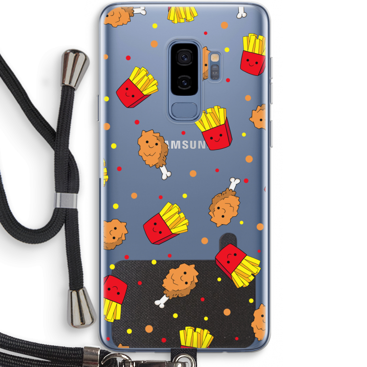 Chicken 'n Fries: Samsung Galaxy S9 Plus Transparant Hoesje met koord