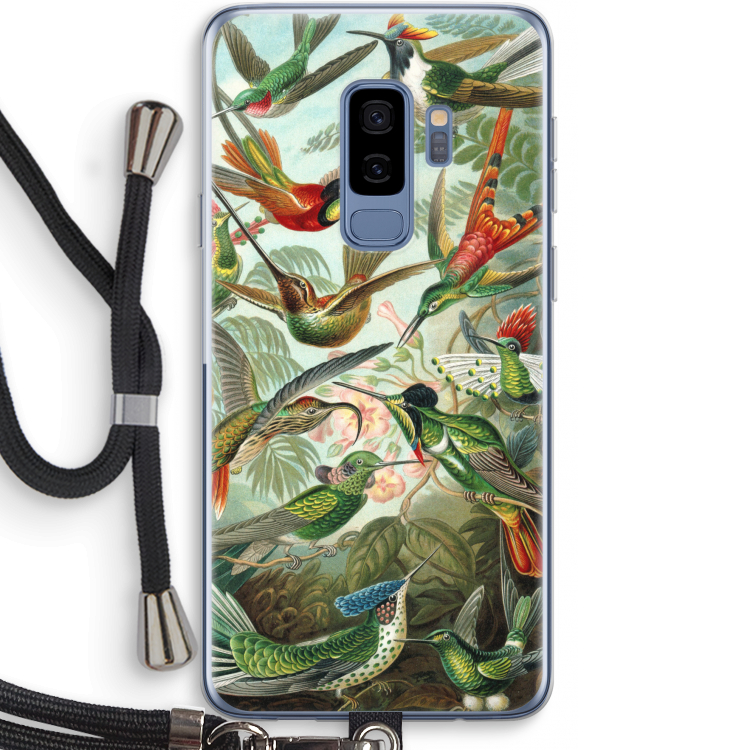 Haeckel Trochilidae: Samsung Galaxy S9 Plus Transparant Hoesje met koord