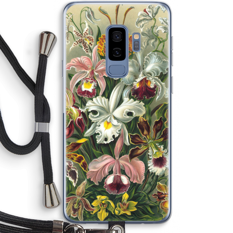 Haeckel Orchidae: Samsung Galaxy S9 Plus Transparant Hoesje met koord