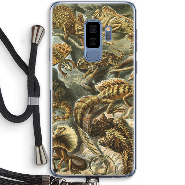 Haeckel Lacertilia: Samsung Galaxy S9 Plus Transparant Hoesje met koord