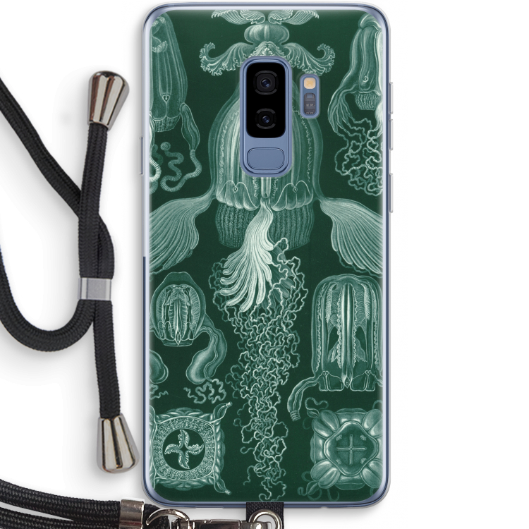 Haeckel Cubomedusae: Samsung Galaxy S9 Plus Transparant Hoesje met koord
