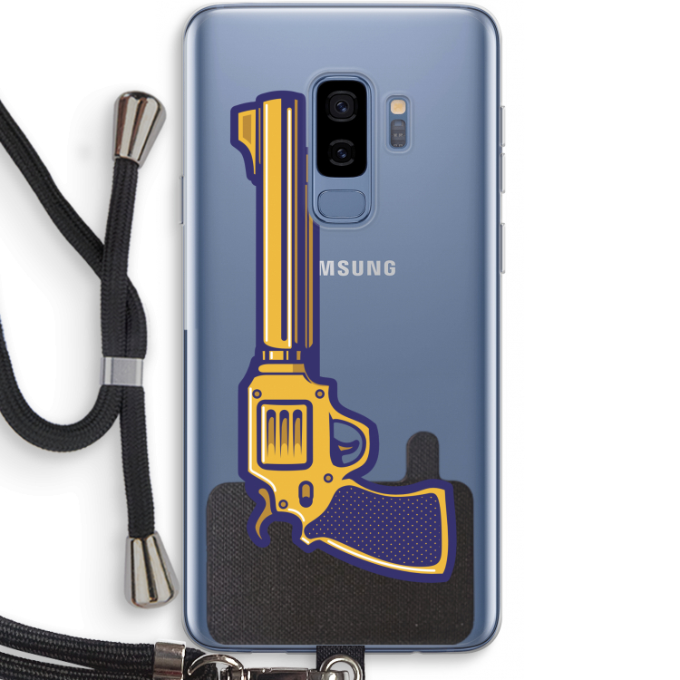 Pew Pew Pew: Samsung Galaxy S9 Plus Transparant Hoesje met koord