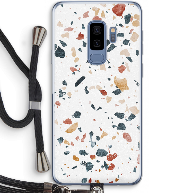 Terrazzo N°4: Samsung Galaxy S9 Plus Transparant Hoesje met koord