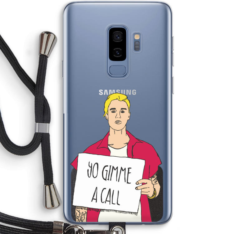 Gimme a call: Samsung Galaxy S9 Plus Transparant Hoesje met koord