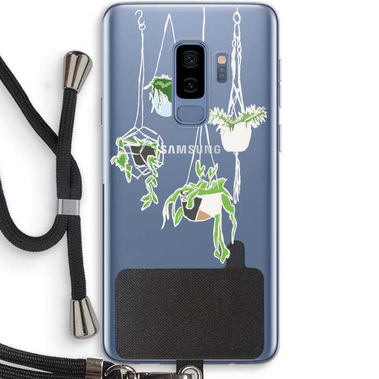 Hang In There: Samsung Galaxy S9 Plus Transparant Hoesje met koord