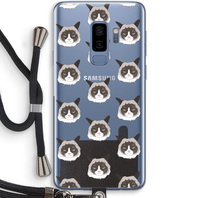 It's a Purrr Case: Samsung Galaxy S9 Plus Transparant Hoesje met koord