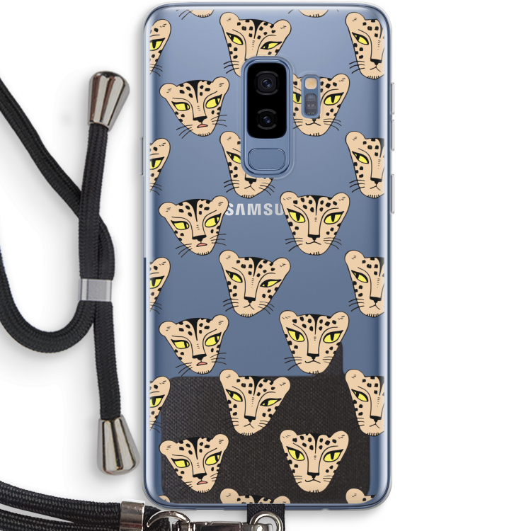Tijger: Samsung Galaxy S9 Plus Transparant Hoesje met koord