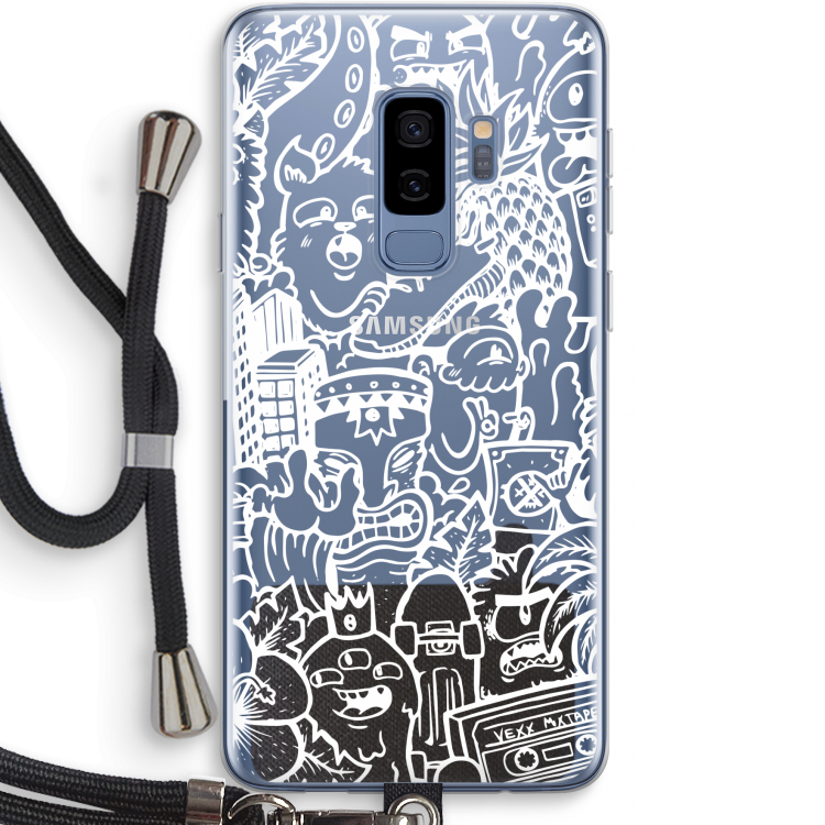 Vexx Mixtape #2: Samsung Galaxy S9 Plus Transparant Hoesje met koord