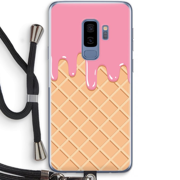 Ice cream: Samsung Galaxy S9 Plus Transparant Hoesje met koord