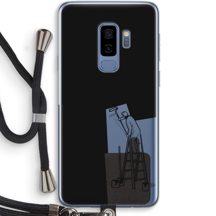 Musketon Painter: Samsung Galaxy S9 Plus Transparant Hoesje met koord