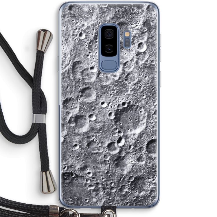 Maanlandschap: Samsung Galaxy S9 Plus Transparant Hoesje met koord