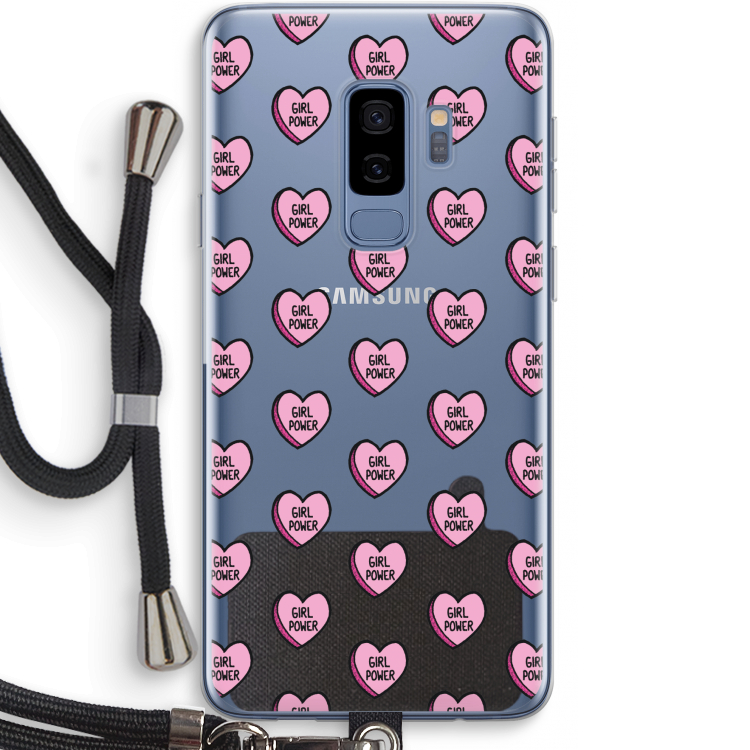 GIRL POWER: Samsung Galaxy S9 Plus Transparant Hoesje met koord