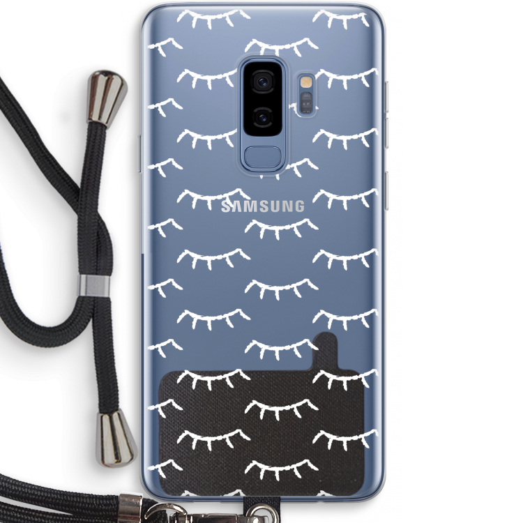 Wimpers: Samsung Galaxy S9 Plus Transparant Hoesje met koord