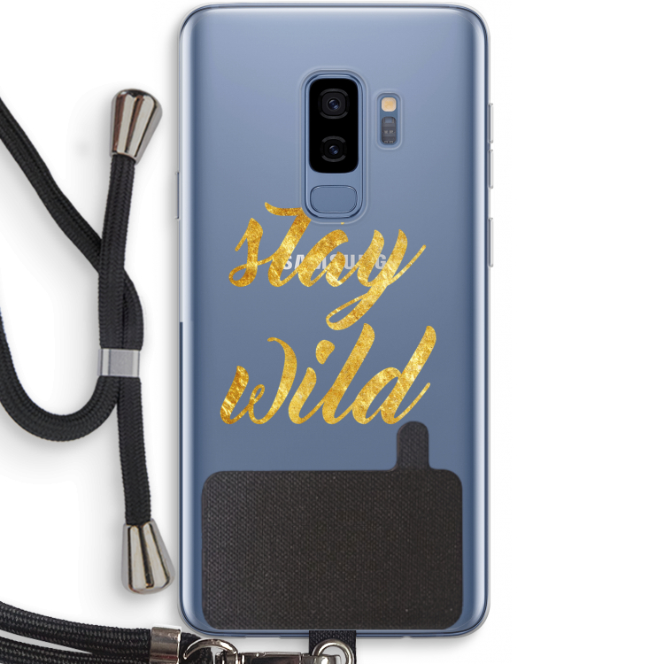 Stay wild: Samsung Galaxy S9 Plus Transparant Hoesje met koord